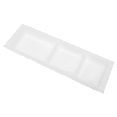 TRAYBOND кухонный лоток для столовых приборов с тремя отделами, 157*444-480*45,белый(20шт/уп)